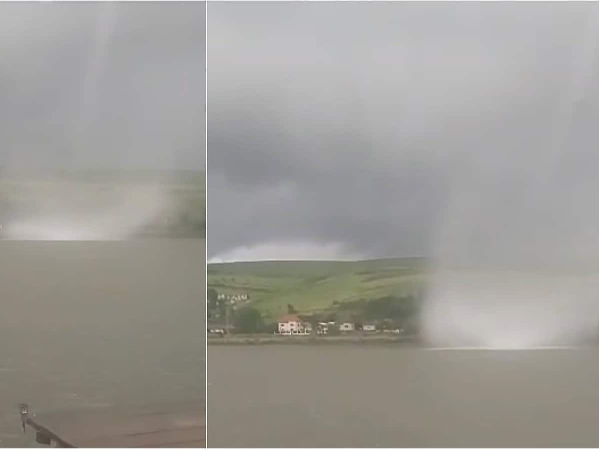 tornadă spectaculoasă deasupra lacului mărtinești din cluj (video)