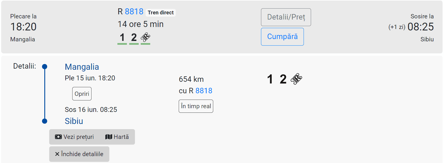 cum ajungi din 15 iunie de la sibiu la mare cu trenurile soarelui