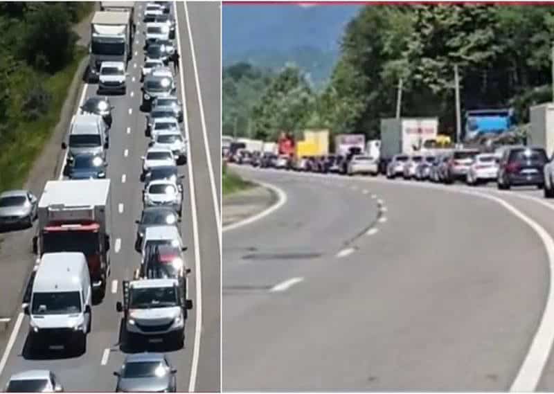nervi și multă răbdare pentru șoferii pe valea prahovei, traficul fiind intens după închiderea văii oltului (video)