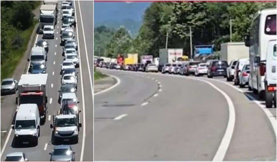 nervi și multă răbdare pentru șoferii pe valea prahovei, traficul fiind intens după închiderea văii oltului (video)