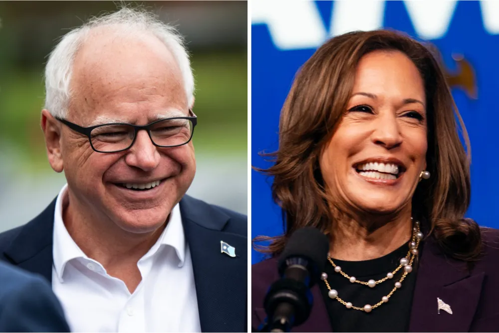 kamala harris îl alege pe guvernatorul din minnesota, tim walz, ca vicepreședinte pentru alegerile prezidențiale din sua