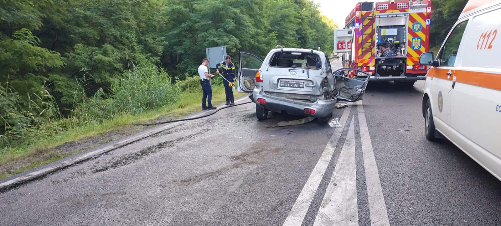 accident grav pe dn1, la scoreiu. femeie intubată și alte trei victime, transportate la spital (update)