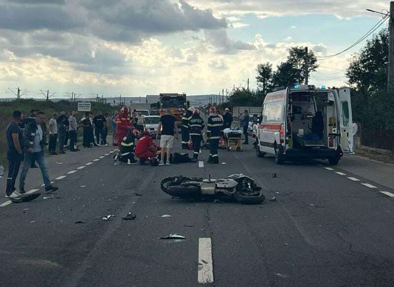 Cum s-a produs accidentul din Cluj în care au fost răniți doi motocicliști din Sibiu (video)