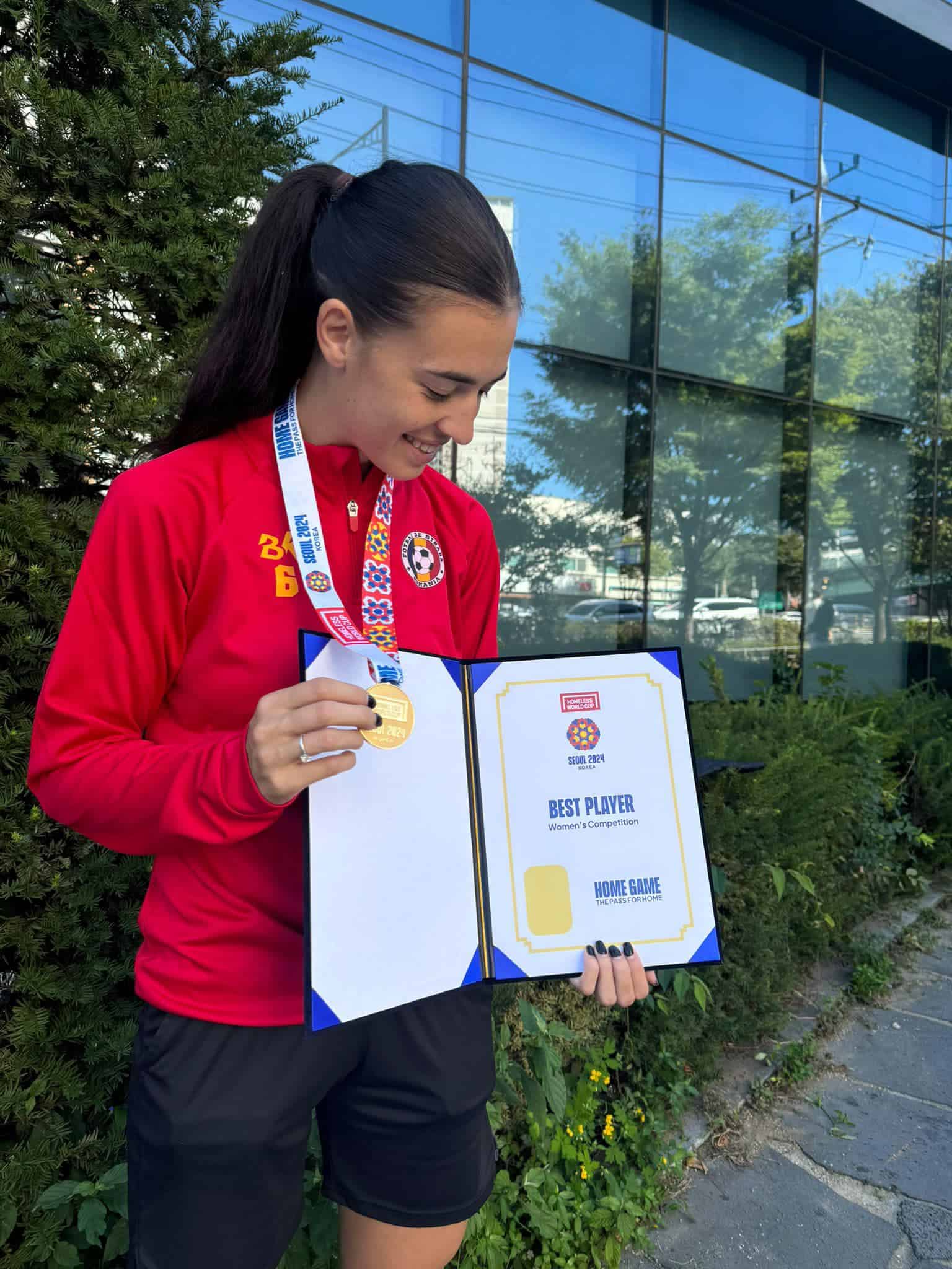 O sibiancă desemnată cea mai bună jucătoare a Mondialului de fobal de stradă