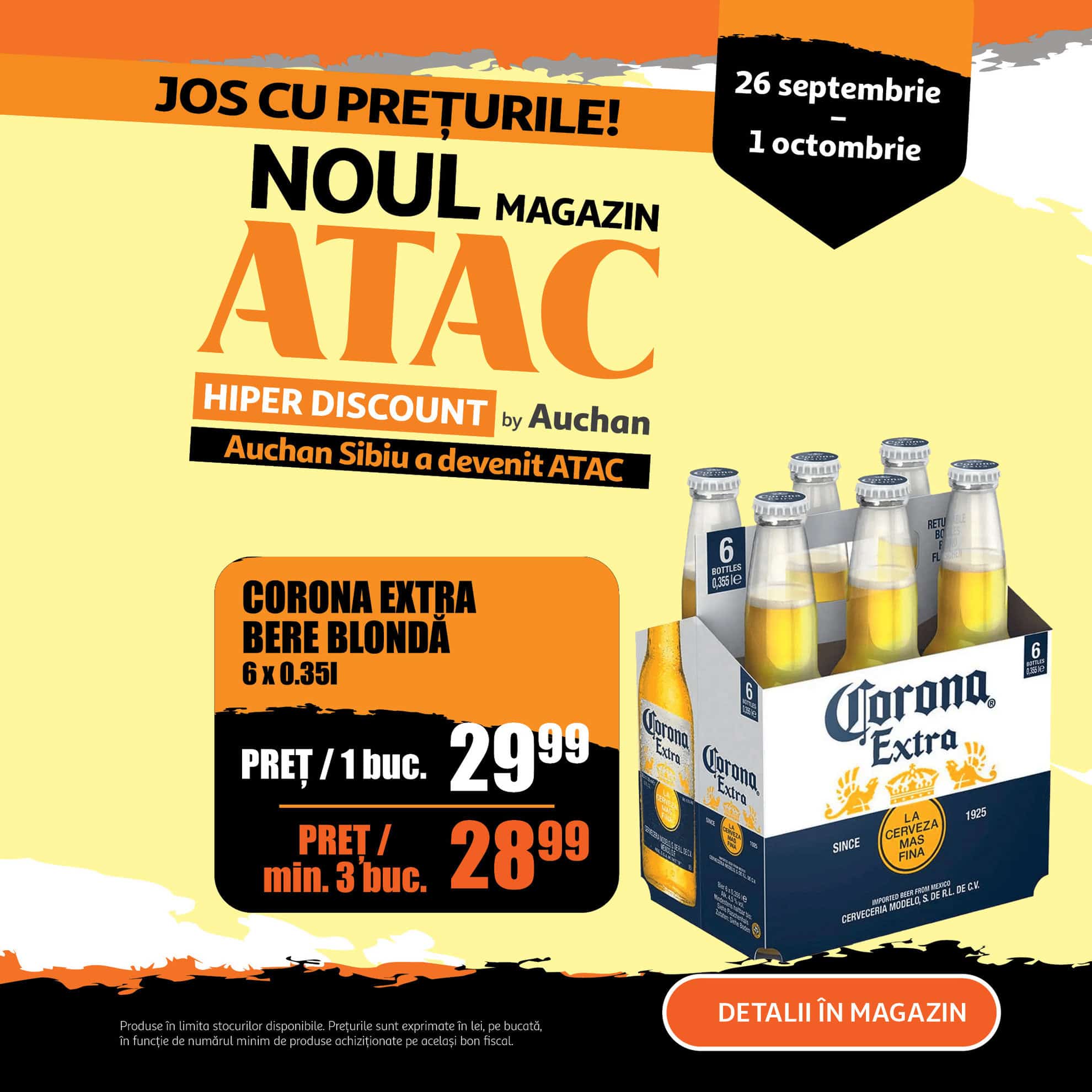 Jos cu prețurile! Se deschide ATAC în locul Auchan Sibiu