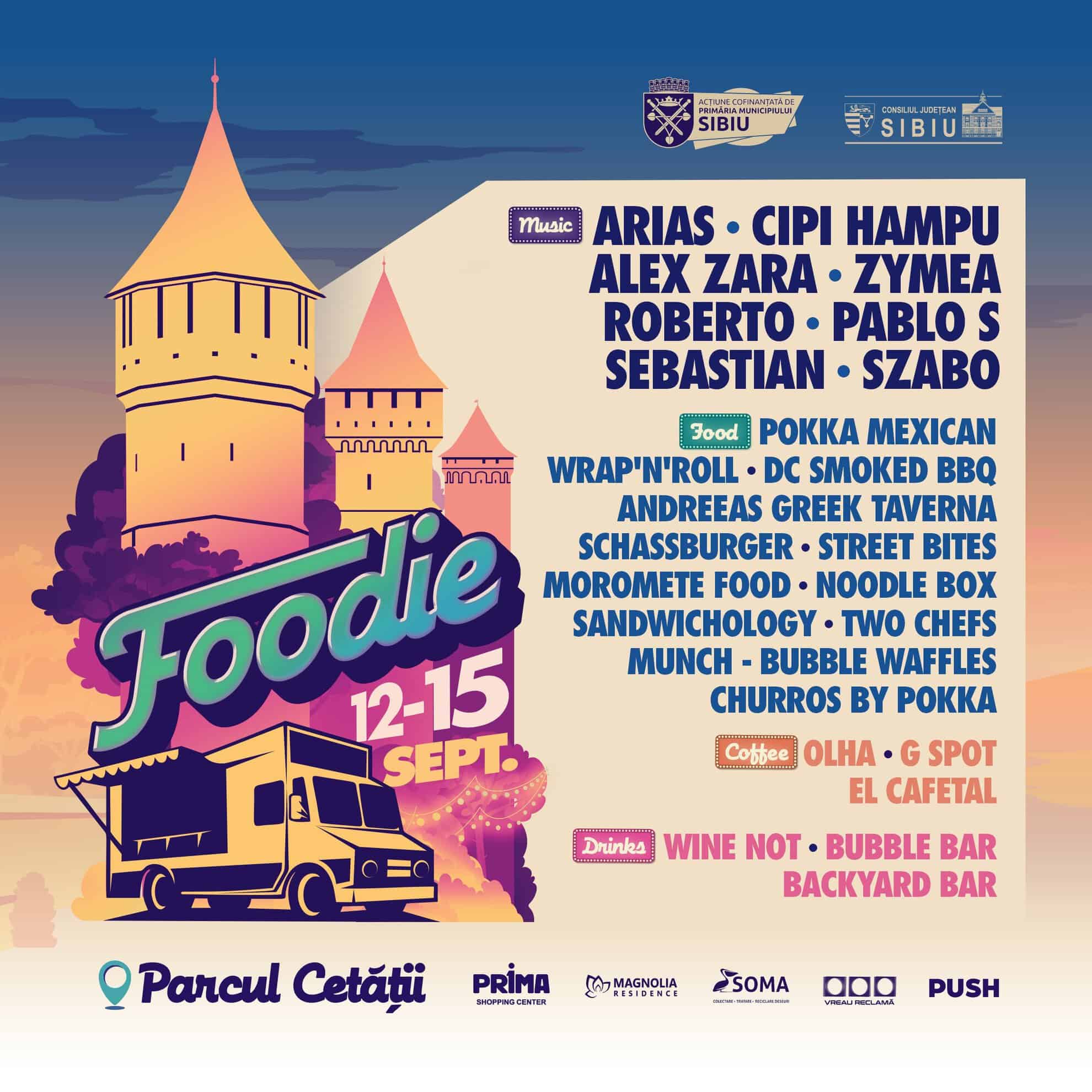 Începe cel mai cunoscut street food festival din Sibiu.  Zeci de food truck-uri ”parchează” la Foodie, pe cea mai frumoasă stradă din oraș