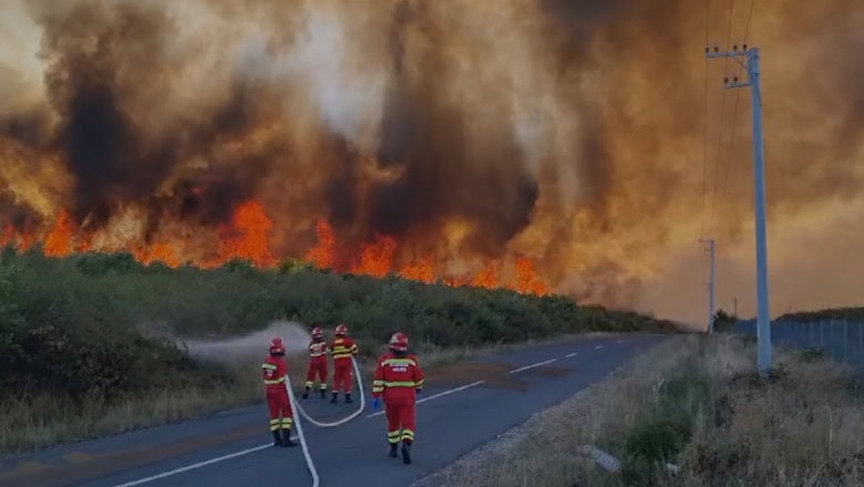 Incendiu grav de vegetație în Maramureș. S-a extins și la case