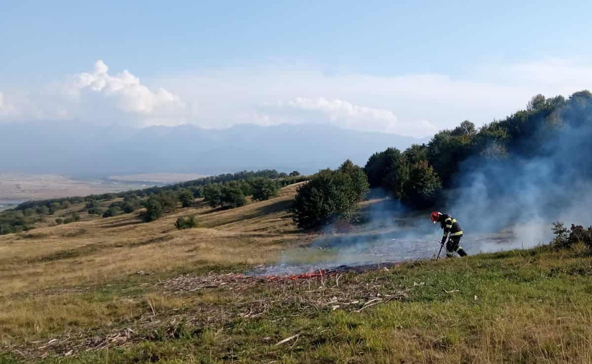 Creștere alarmantă a numărului de incendii de vegetație în județul Sibiu