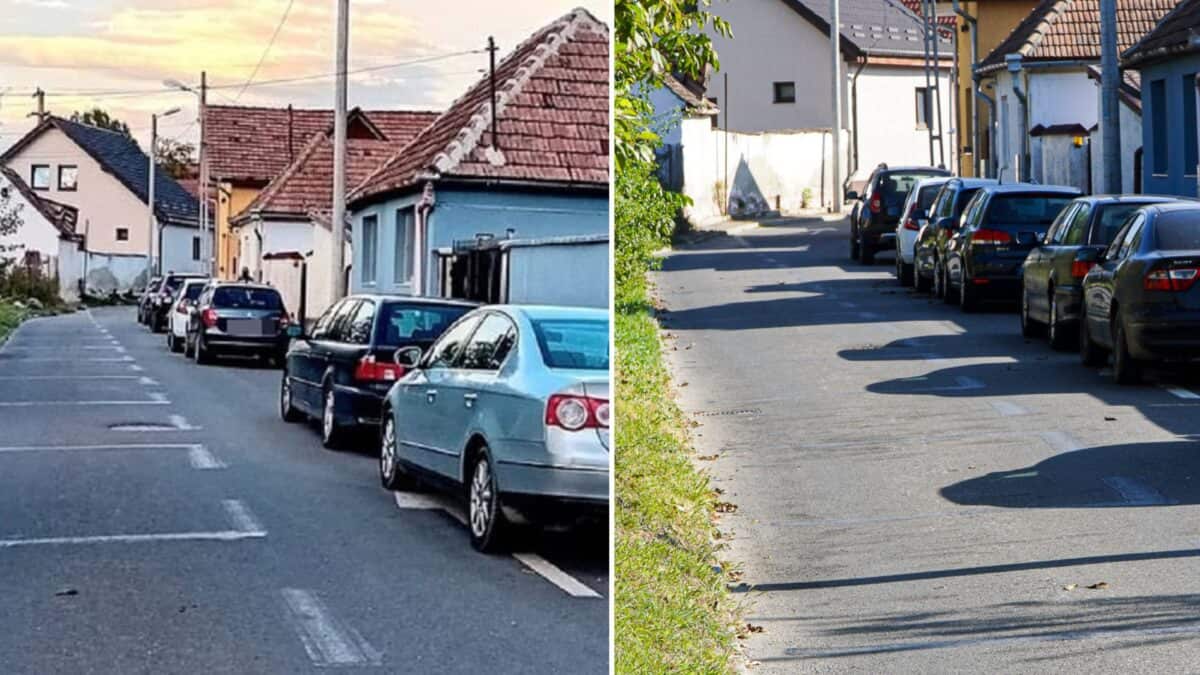 Primăria a rezolvat problema locurilor de parcare de pe strada Muncitorilor. Le-a (re)anulat cu vopsea neagră (foto video)