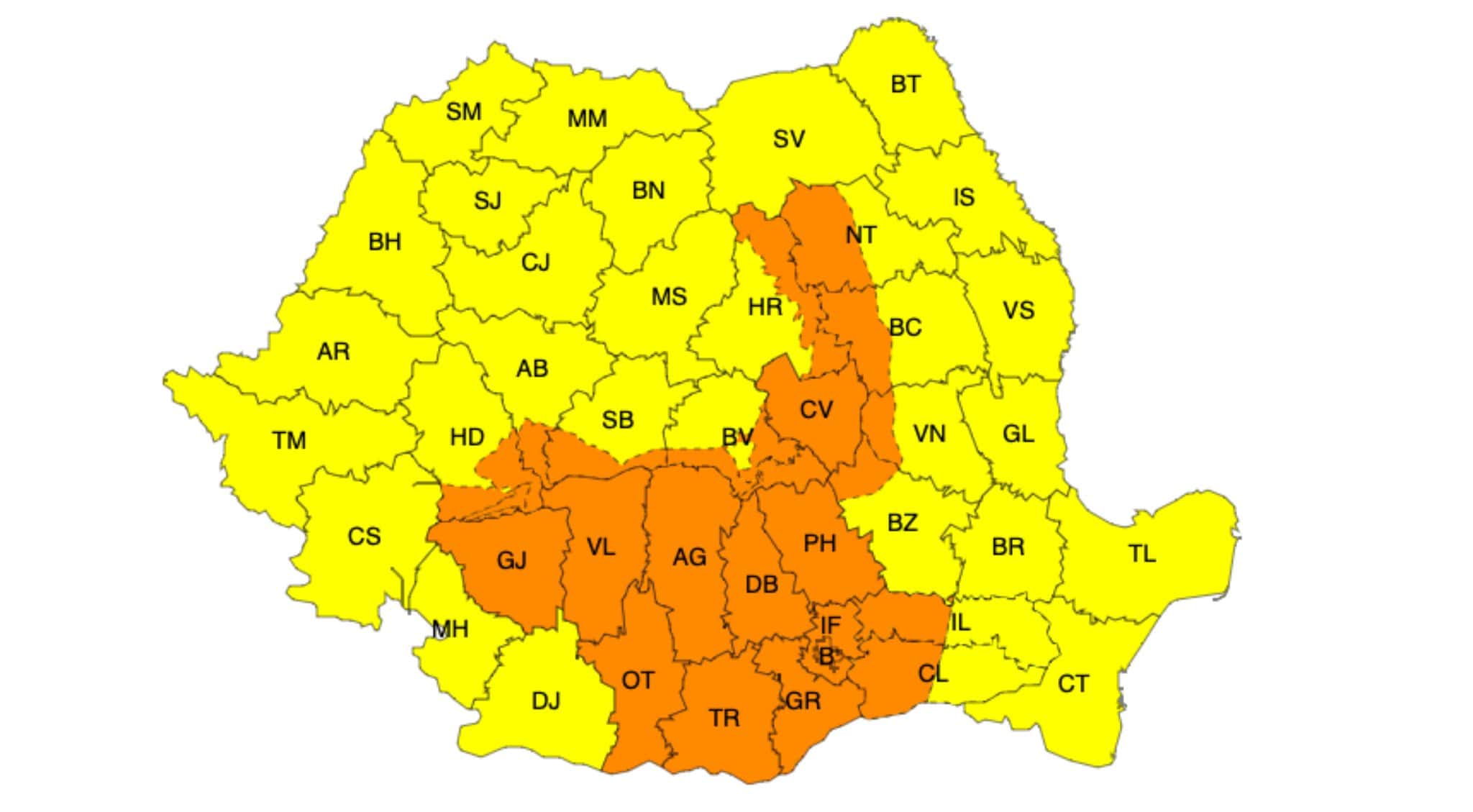 Ploi torențiale și vijelii în județul Sibiu