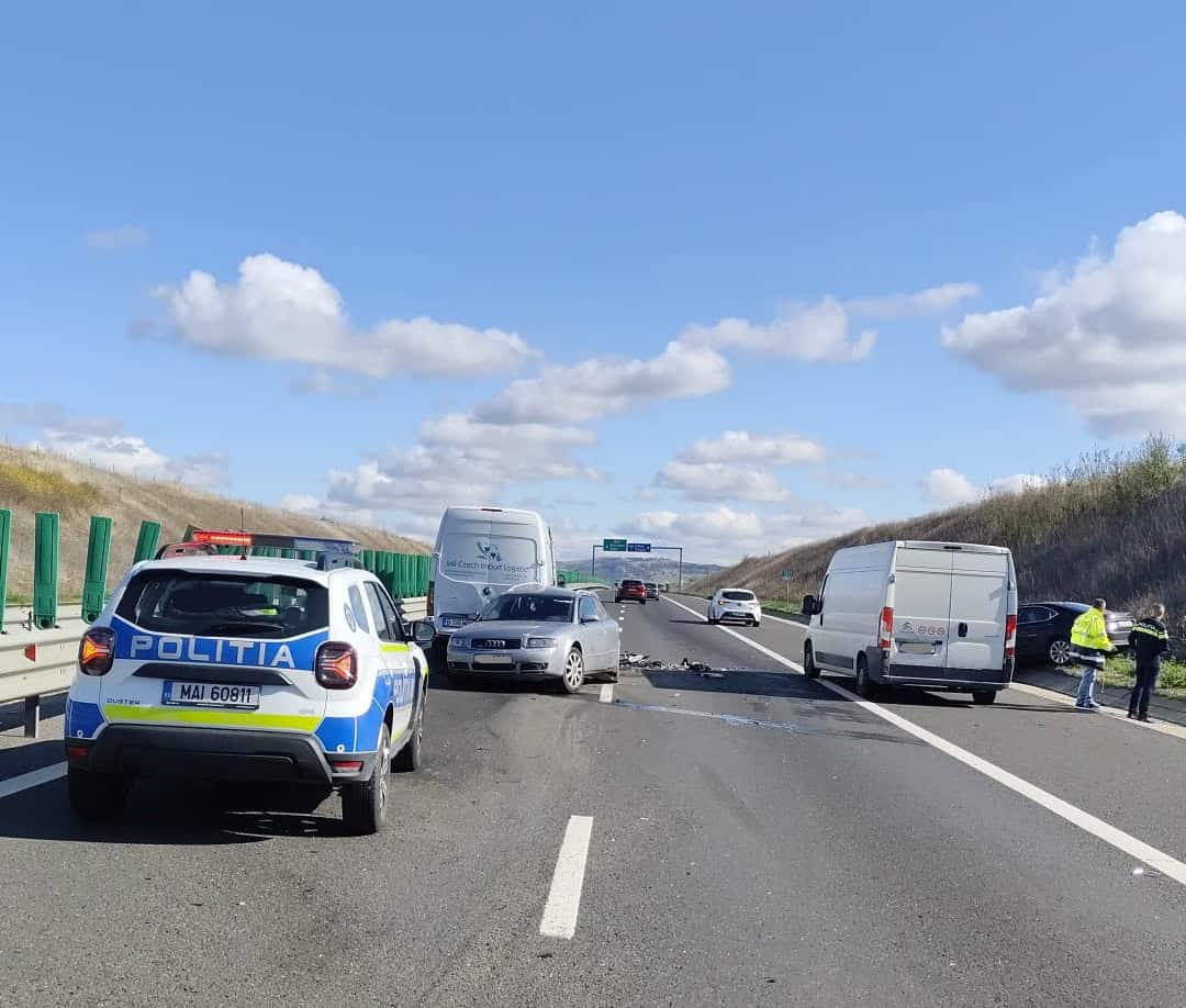 al treilea accident miercuri pe a1 sibiu - deva. două mașini s-au tamponat (foto)