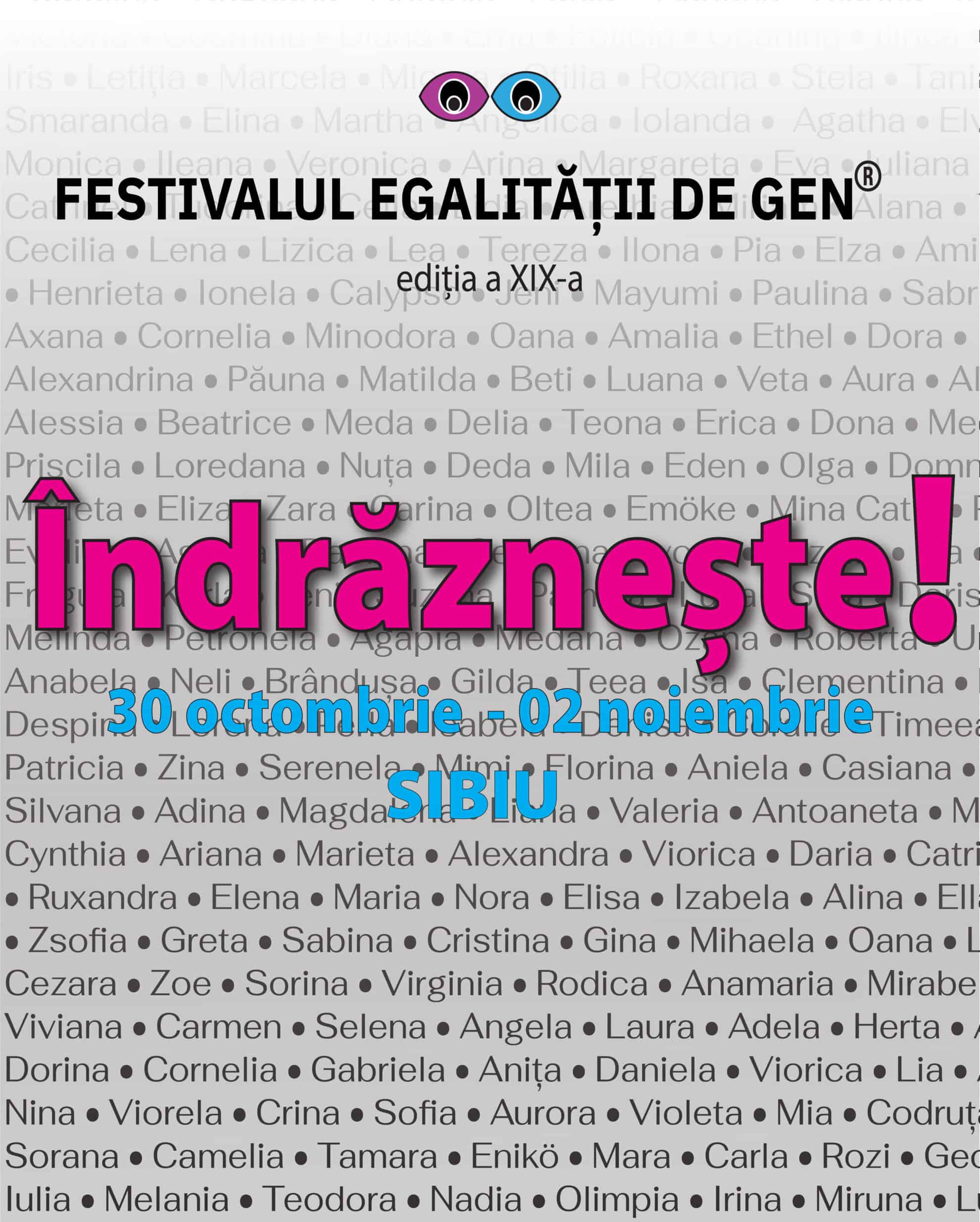 apără-ți drepturile și fă-ți vocea auzită. miercuri începe festivalul egalității de gen