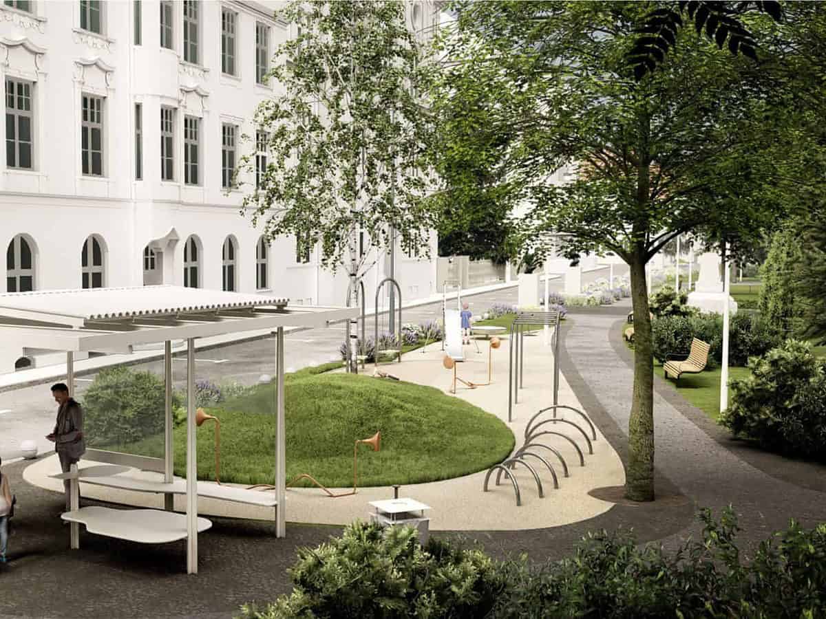 primăria reabilitează parcul astra. mobilier urban modern și o fântână arteziană nouă (foto)