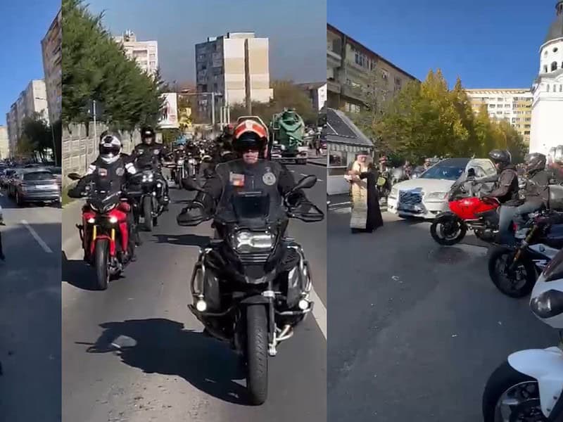 omagiu pe două roți la înmormântarea lui ciprian. motociclistul a murit într-un accident pe valea oltului (video)