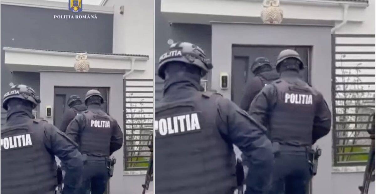 Percheziții la persoane suspectate de proxenetism. Polițiștii au găsit arme bani și droguri (video)