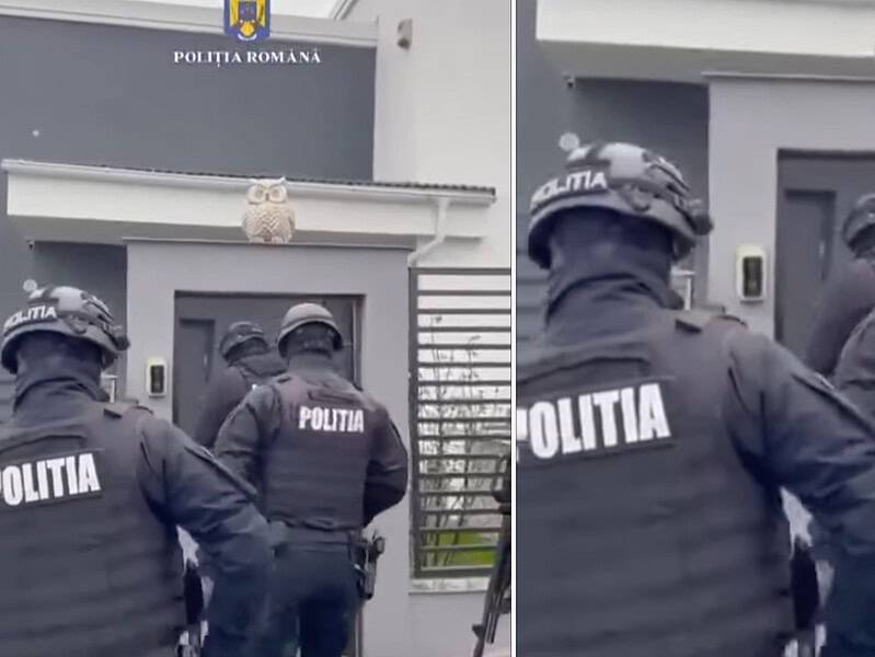 Percheziții la persoane suspectate de proxenetism. Polițiștii au găsit arme bani și droguri (video)