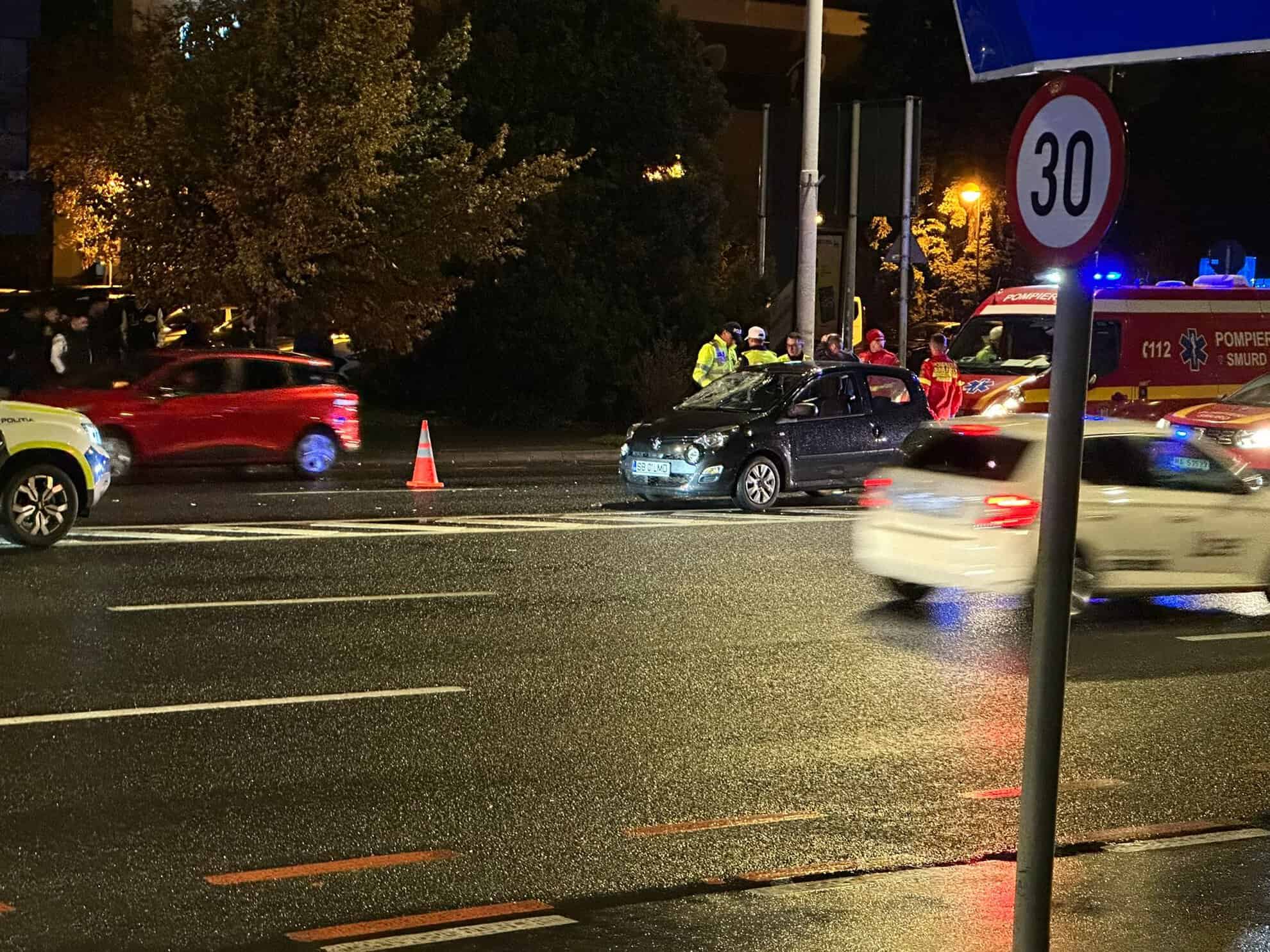 Accident pe bulevardul Vasile Milea. Un biciclist a fost lovit de o mașină