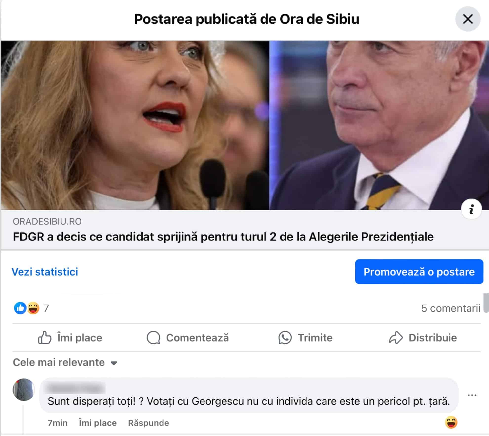 „boții” lui călin georgescu atacă masiv la sibiu și acționează aproape instant! urmărește comentariile ca să te convingi