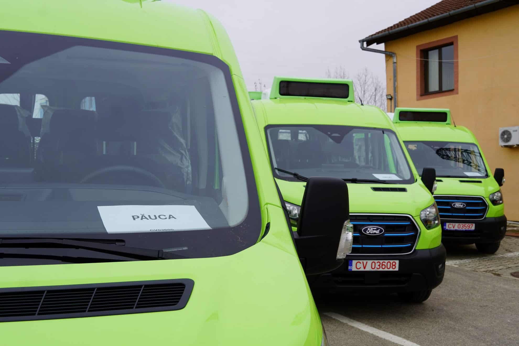 consiliul județean sibiu a distribuit microbuzele școlare electrice locuri achiziționate prin fonduri nerambursabile (foto)