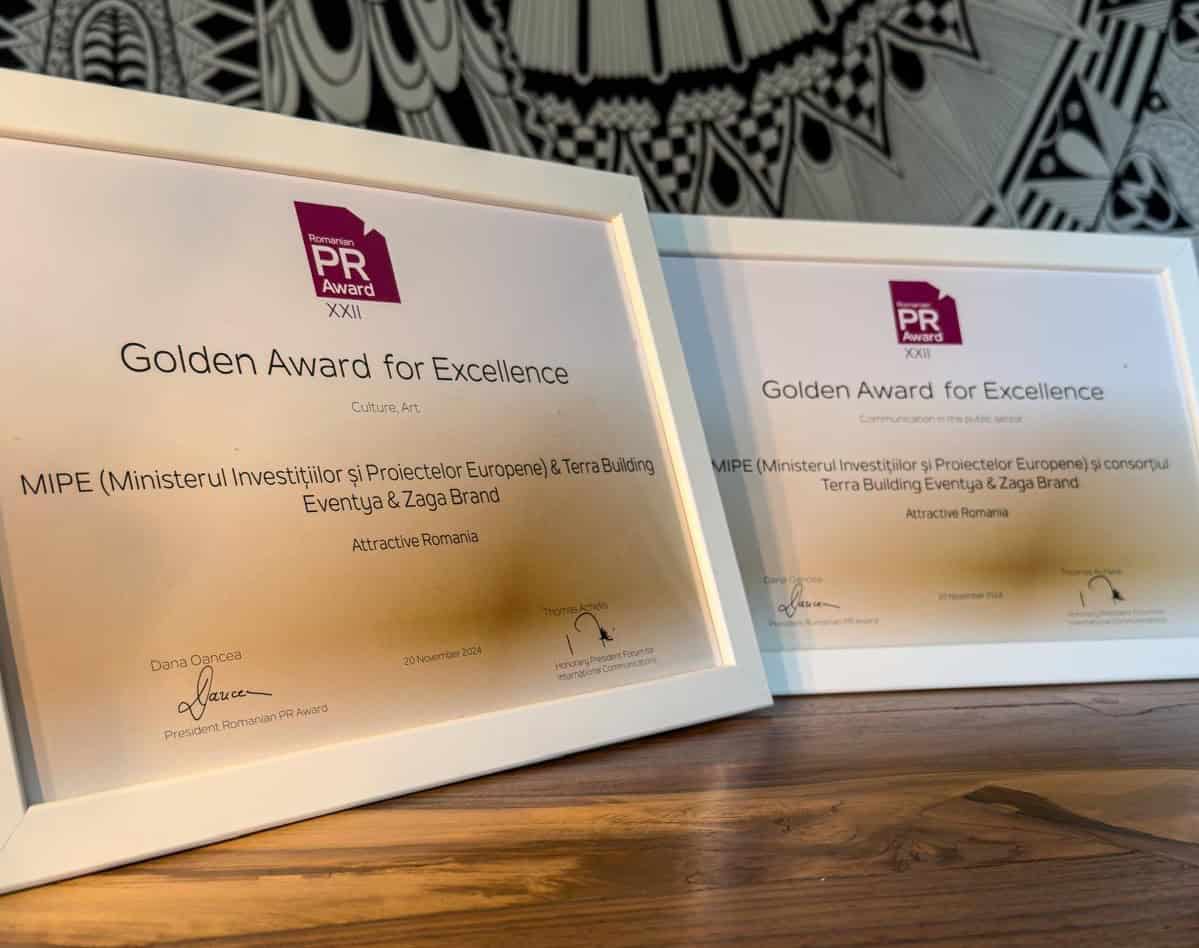 firmă din sibiu premiată cu „golden award for excellence” pentru contribuția la proiectul „românia atractivă”