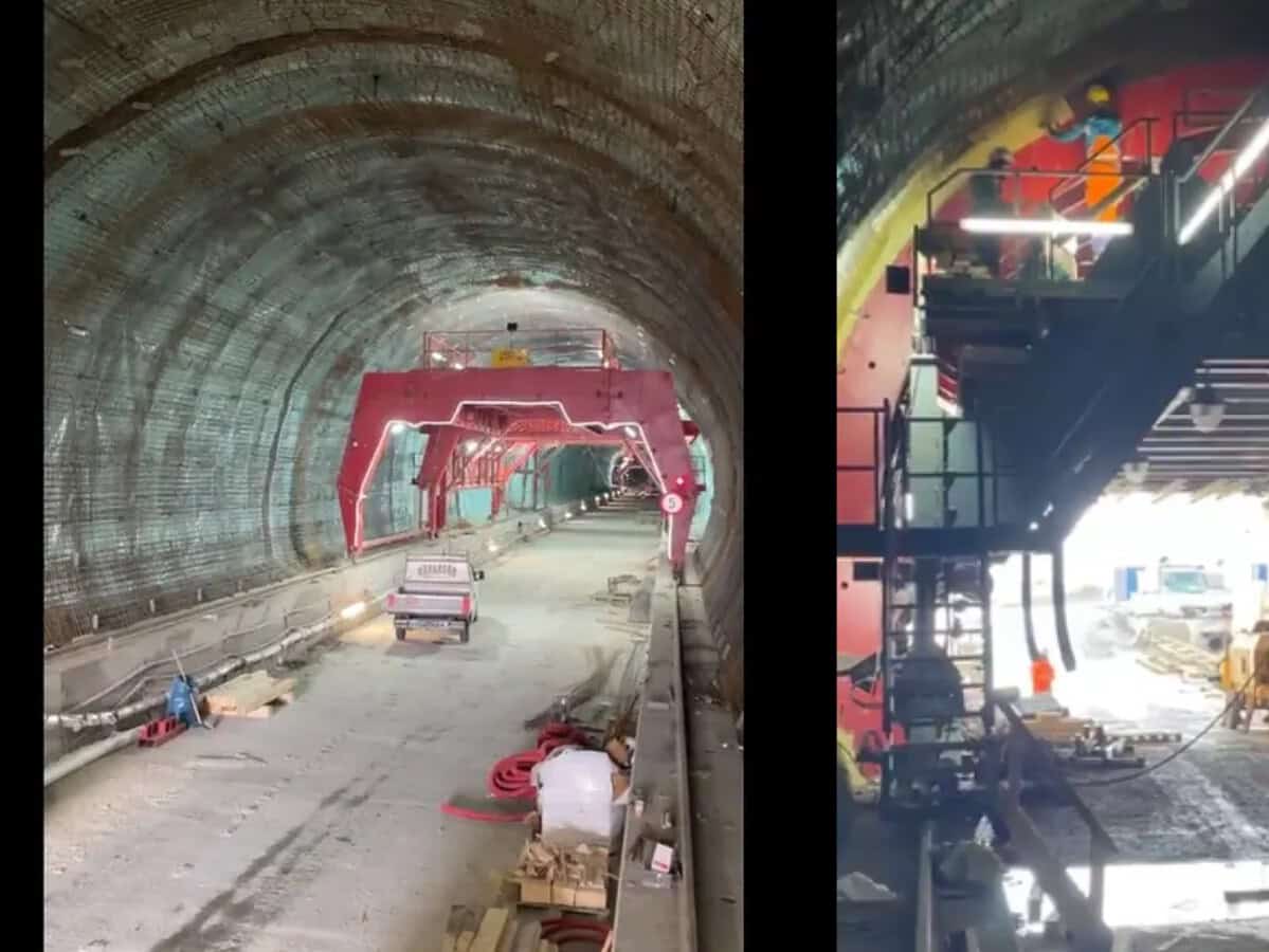 șantierul autostrăzii sibiu - pitești: s-a turnat betonul structurii de rezistență la tunelul daniela (video)