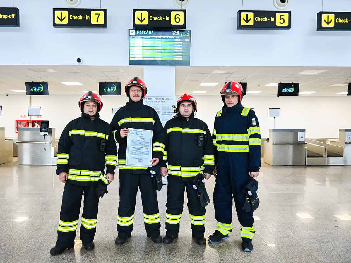 Aeroportul Internațional Sibiu a obținut autorizația de securitate la incendiu