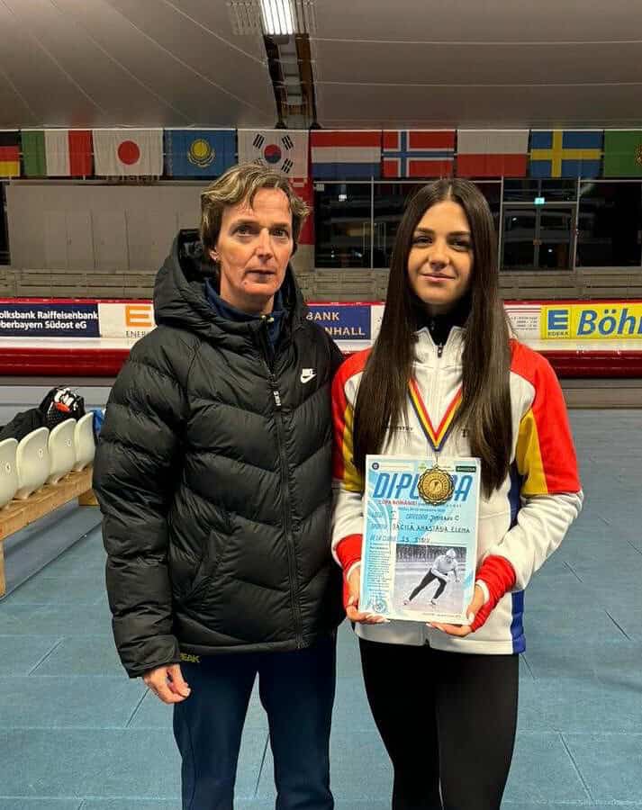 Sibianca Anastasia Băcila, lider în topul mondial al juniorilor la patinaj viteză. A câștigat 4 medalii de aur la Cupa României (video)