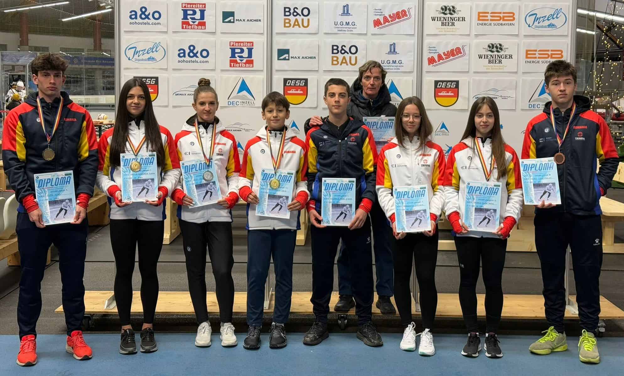 Sibianca Anastasia Băcila, lider în topul mondial al juniorilor la patinaj viteză. A câștigat 4 medalii de aur la Cupa României (video)