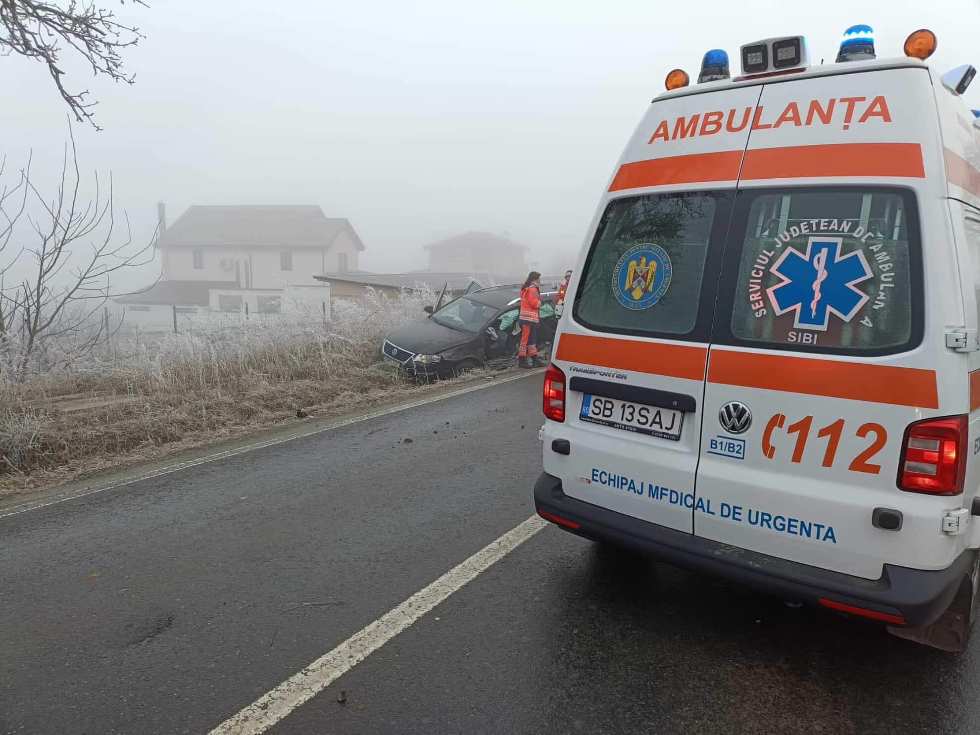 Accident grav între Sibiu și Agnita. O fetiță de 6 ani a murit (foto)