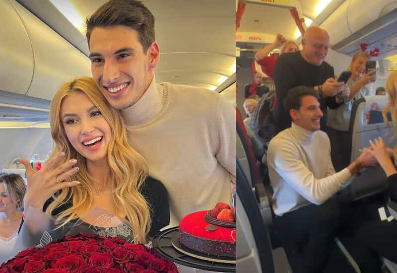 Motivul pentru care sibianul Victor Cornea a cerut-o pe Andreea de soție în avion: “A vrut să fie mai aproape de Divinitate”