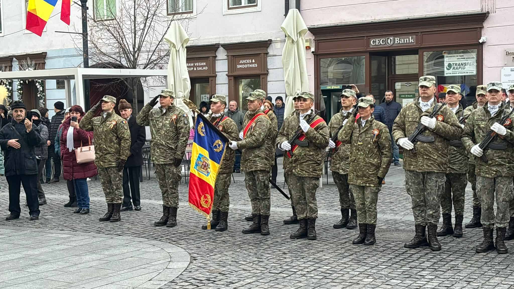 Ceremonie de Ziua Națională la Sibiu. Depuneri de coroane în locul paradei militare (foto video)