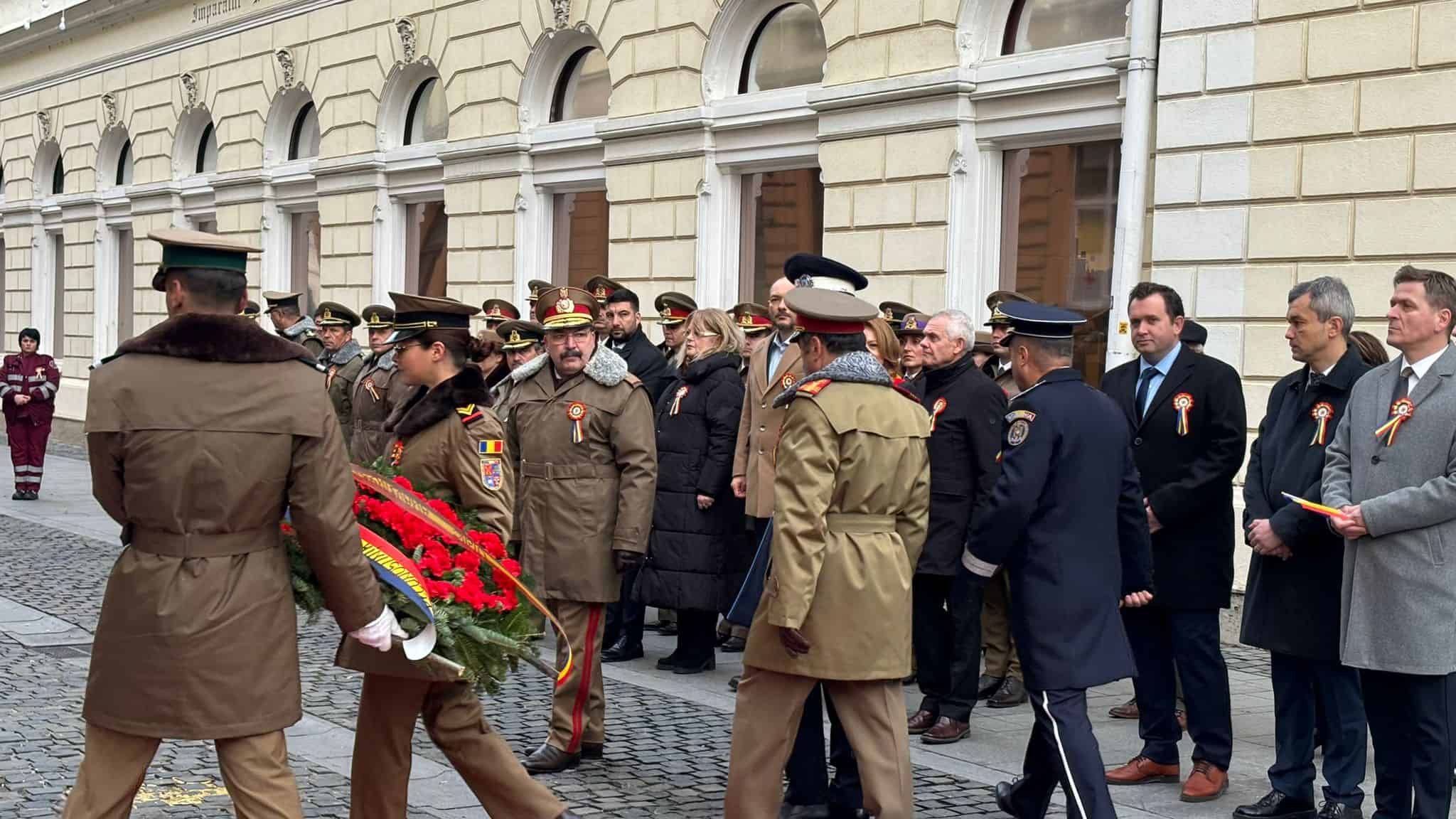 Ceremonie de Ziua Națională la Sibiu. Depuneri de coroane în locul paradei militare (foto video)