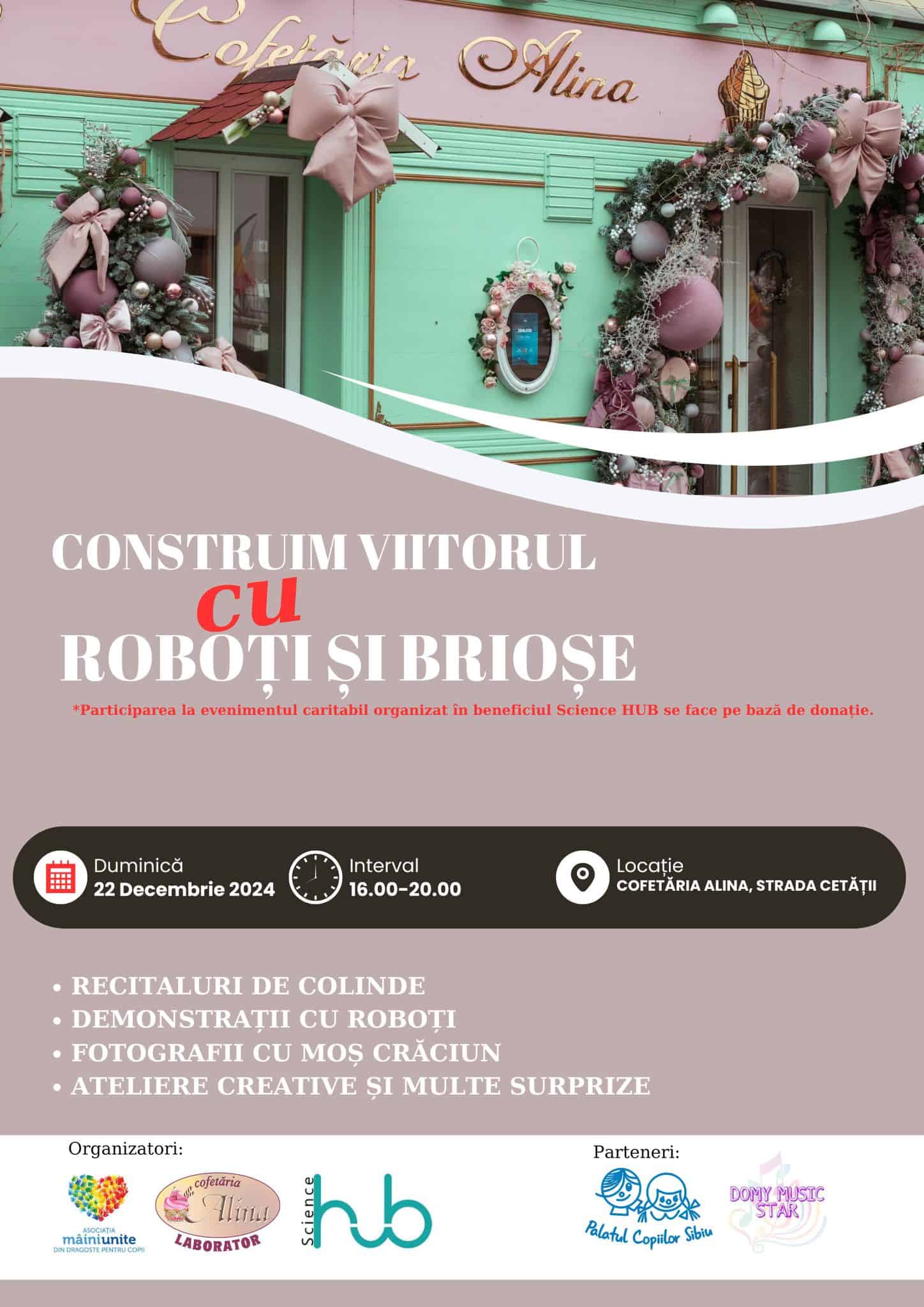 Eveniment caritabil pe strada Cetății din Sibiu. Cumperi brioșe pentru dotarea unui hub științific