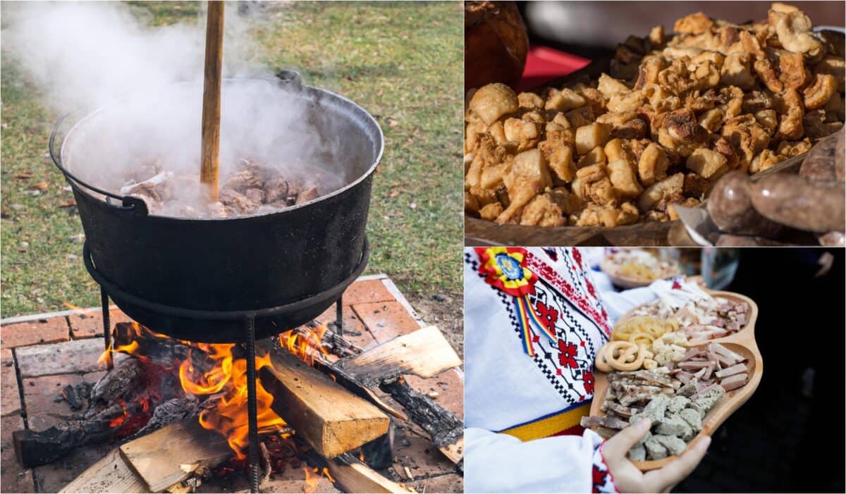 Pomana Porcului la Muzeu Astra. Degustare de cârnați, tobă, caltaboș și tochitură cu mămăliguță