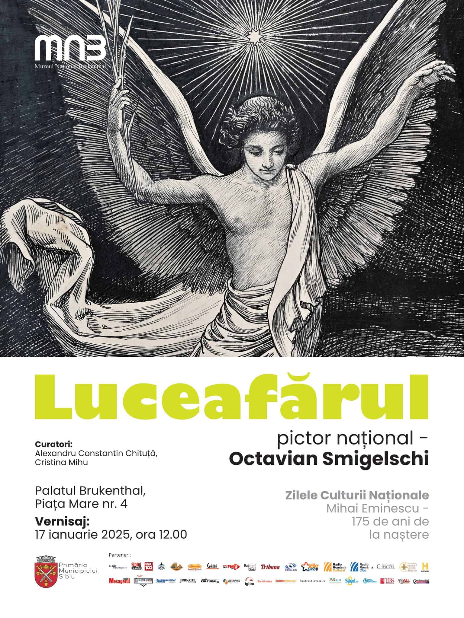 Invitație pentru sibieni la expoziția Expoziția ”Luceafărul. Pictor național - Octavian Smigelschi”