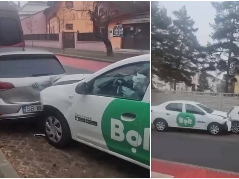 Șoferul de pe Bolt care a făcut accident în Sibiu. Era așa de beat încât polițiștii nu l-au putut testa