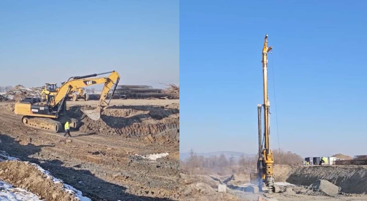 Au fost reluate lucrările pe autostrada dintre Sibiu și Făgăraș (video)