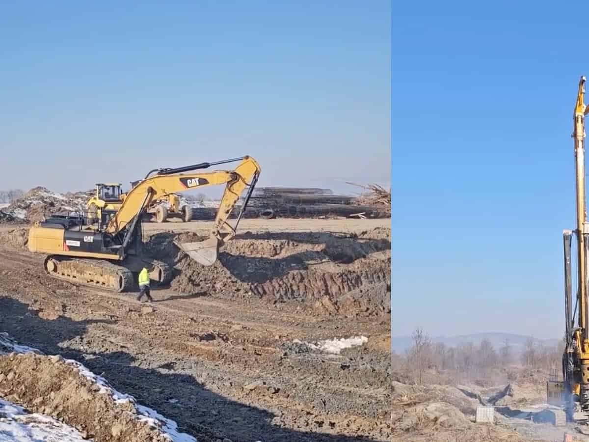 Au fost reluate lucrările pe autostrada dintre Sibiu și Făgăraș (video)