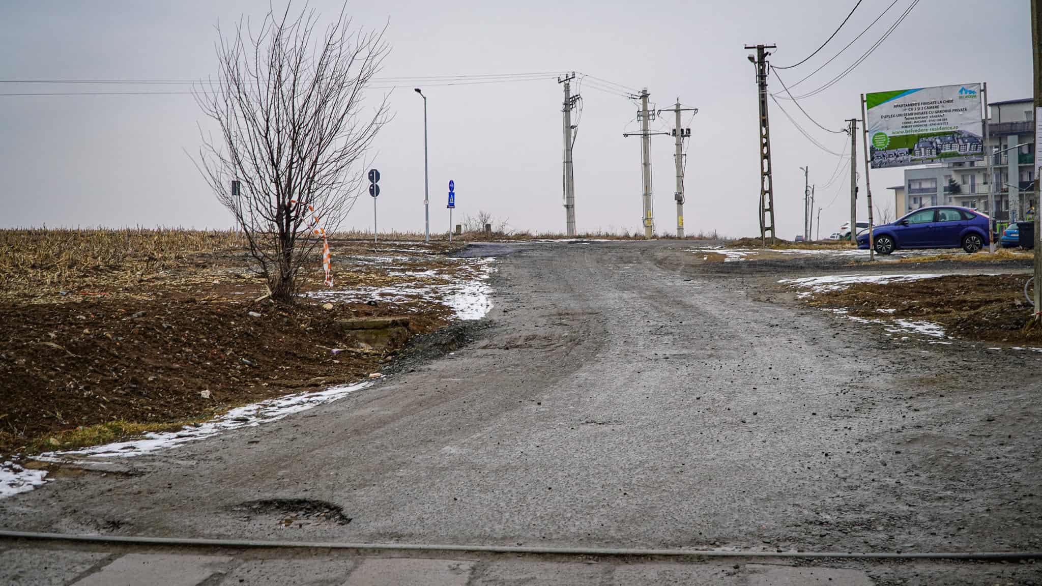 S-a deschis cea mai nouă arteră din Sibiu. Strada Varșovia se termină în noroiul de pe Ogorului (video foto)