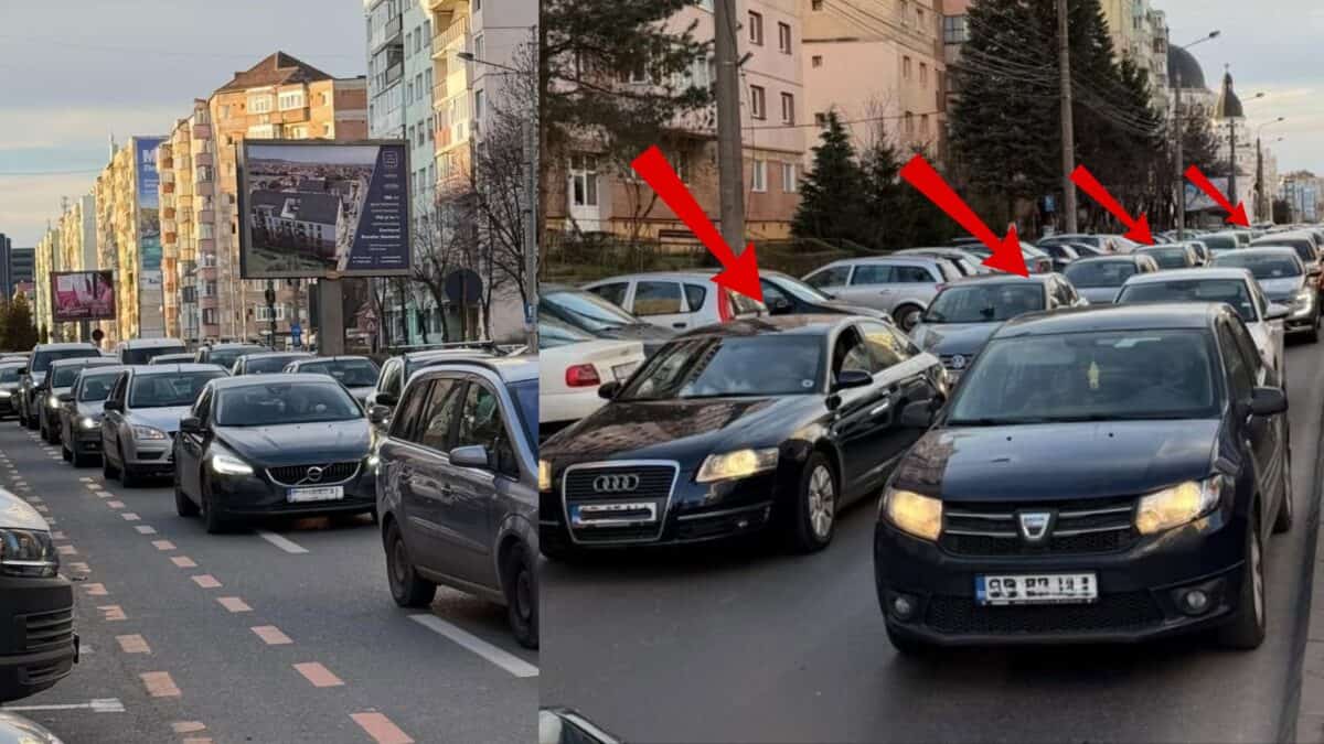 Șoferi revoltați, lăsați fără permis pe Mihai Viteazu. Poliția: ,,Au depășit neregulamentar, prin dreapta” (foto)