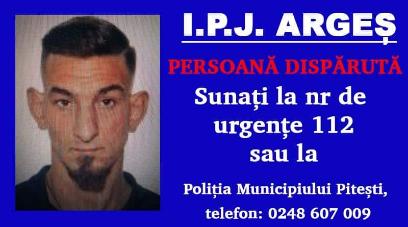 Sibianul dat dispărut în Argeș, găsit de poliție