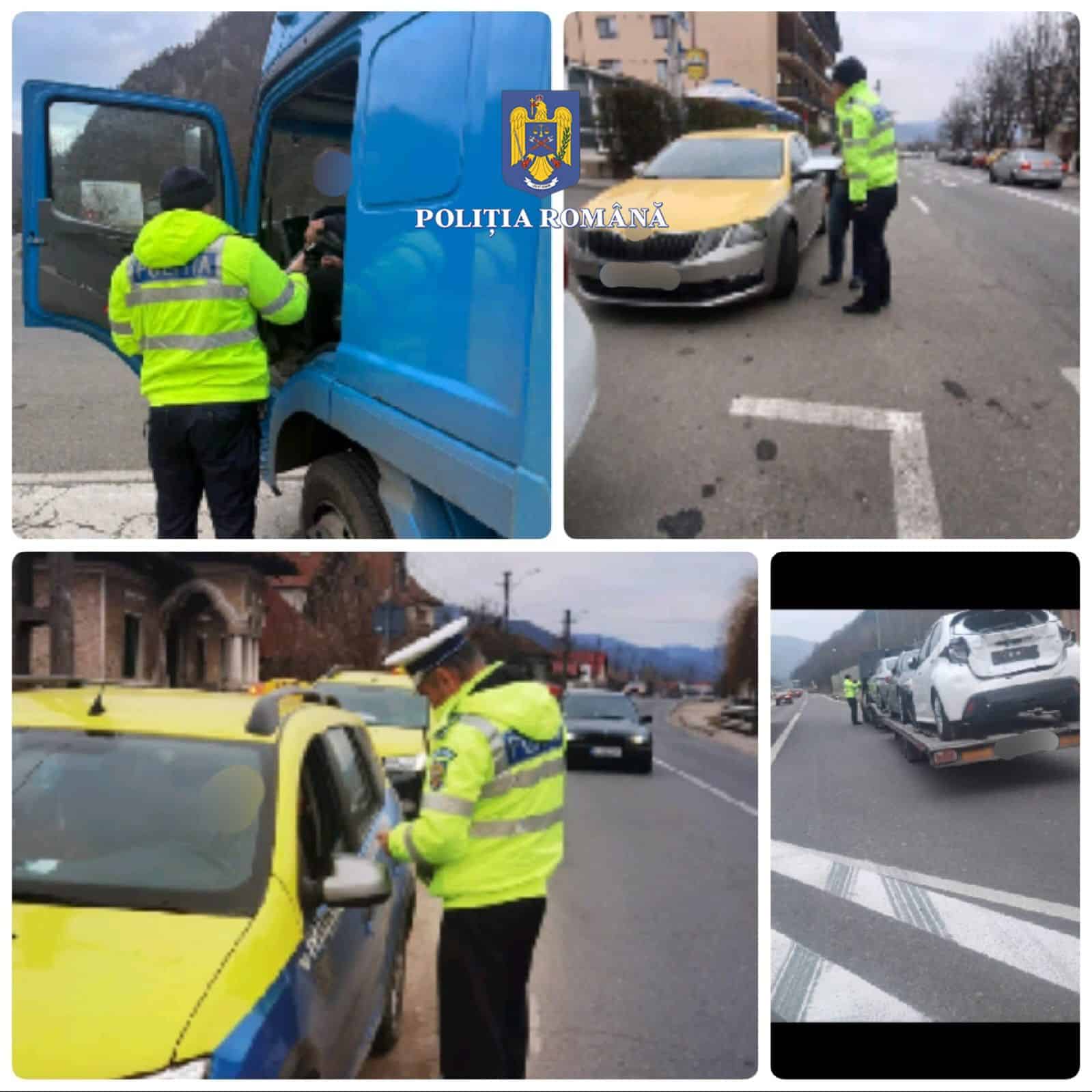 Controale în trafic pe Valea Oltului. Șofer prins fără tahograf la Călimănești