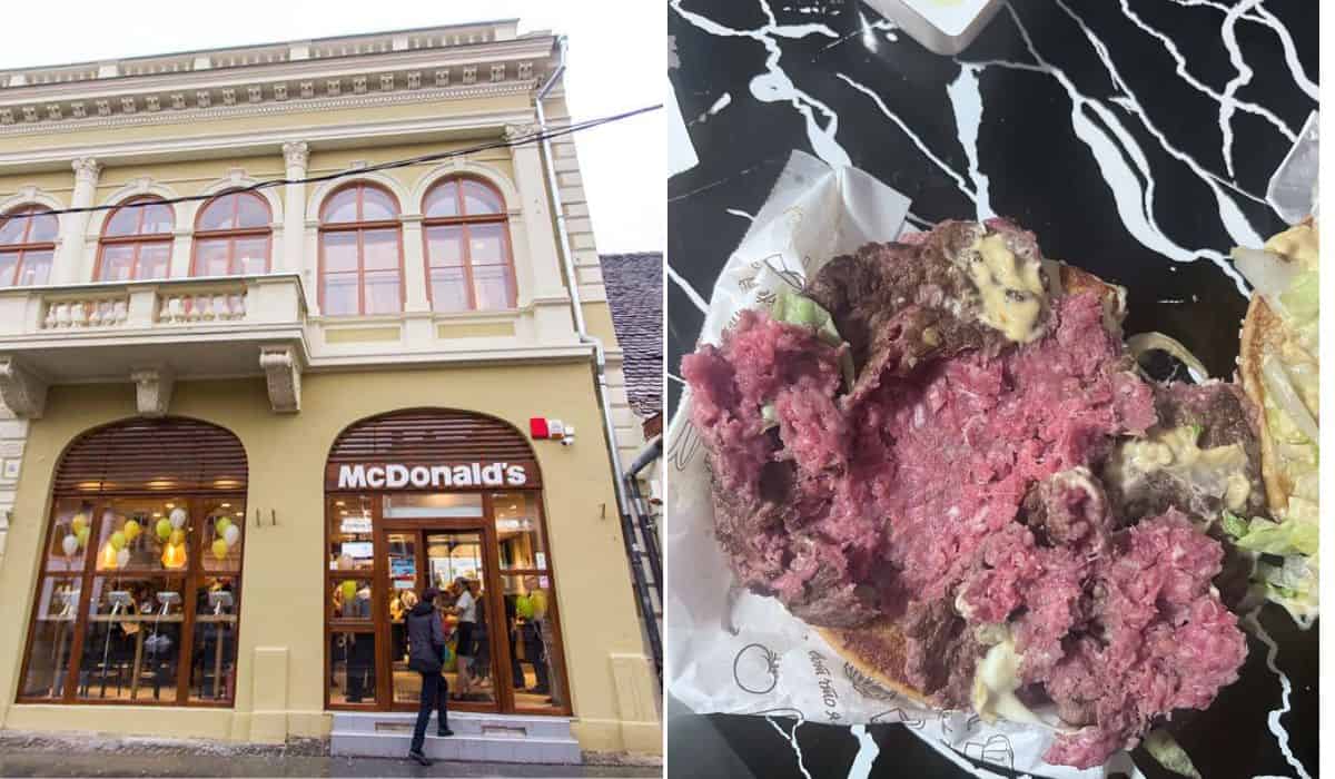 O sibiancă a primit un burger cu carne crudă de la McDonald’s. “Rușine! Este inadmisibil și de groază” (foto)